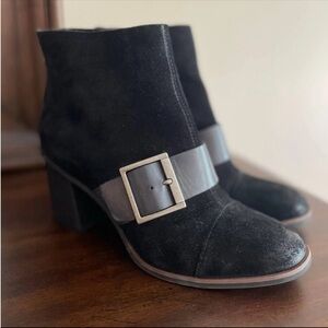 KORKS by Kork-Ease Denoon Black Burnished Toe Suede Boots Size 6.5
